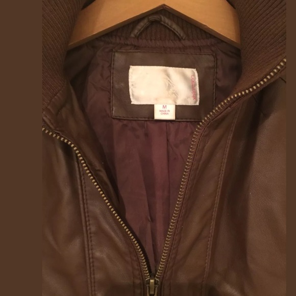 Xhilaration Faux Leather Jacket Brown. Size Medium - Picture 7 of 7